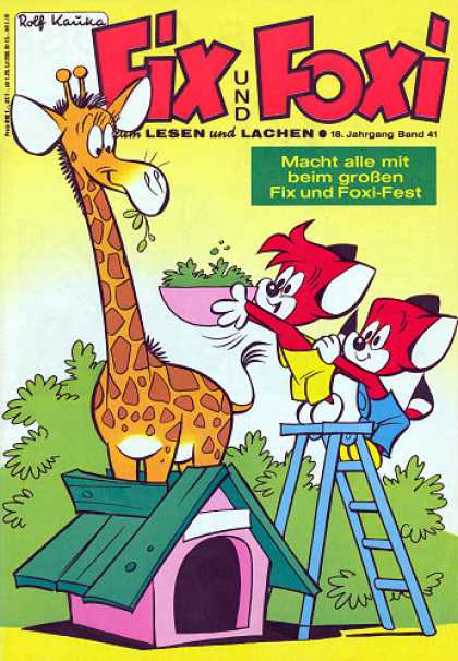 Fix und Foxi 772 - Giraffe - Ladder - Trees - Bowl - Doghouse