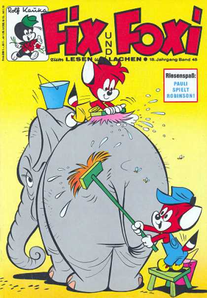 Fix und Foxi 776 - Elephant - Rolf Kauka - Lesen Und Lachen - Scrub Brush - Bucket