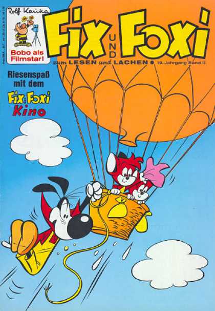 Fix und Foxi 795 - Clouds - Hot Air Balloon - Blue Sky - Rope - Sandbags