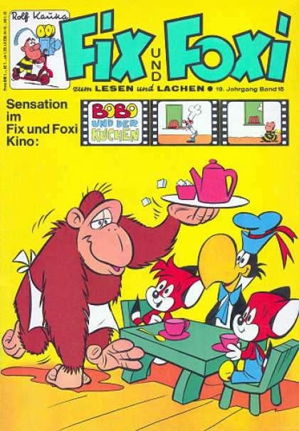 Fix und Foxi 799 - Lesen Und Lachen - Tea - Sugar Cubes - Gorilla - Table