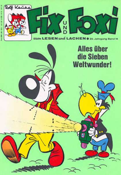 Fix und Foxi 850 - Alles Uber Die Sieben Weltwunder - Lesen Und Lachen - Weird Camera - Blue Hat - Red Boots