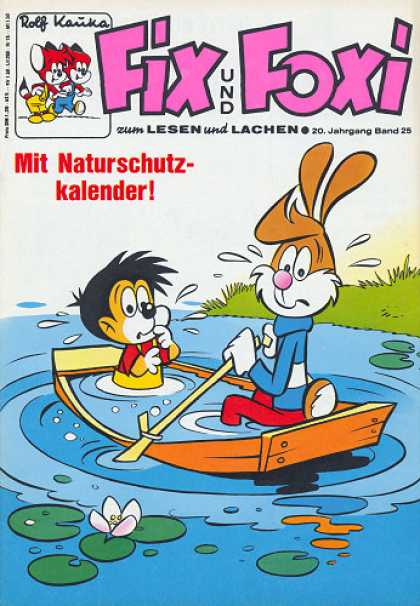 Fix und Foxi 861 - Rowboat - Sinking - Lake - Lily Pad - Oars