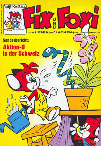 Fix und Foxi 866 - Lesen Und Lachen - Flowerpot - Snake - Flowers - Aktion-u