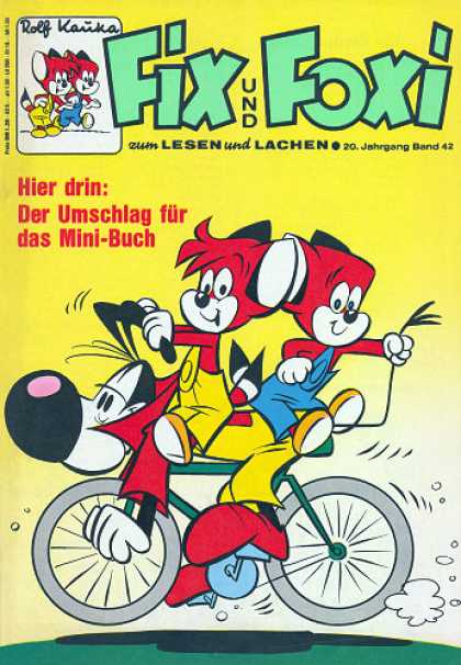 Fix und Foxi 878 - Bicycle - Riding On Back - Holding Ears - Holding Tail - Big Nose