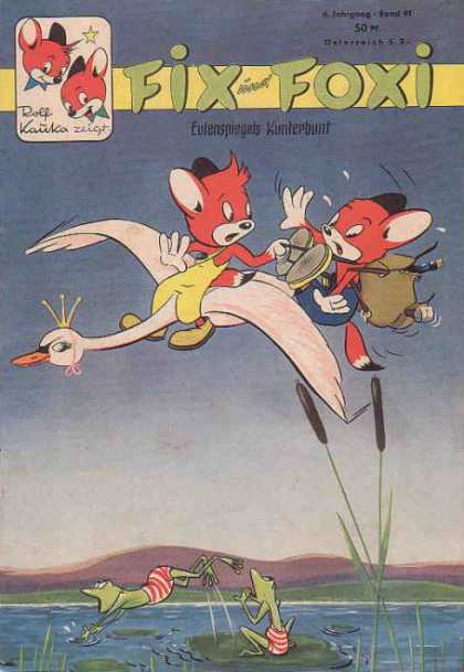 Fix und Foxi 91 - Foxes - Rolf - Knapsack - Overalls - Bird