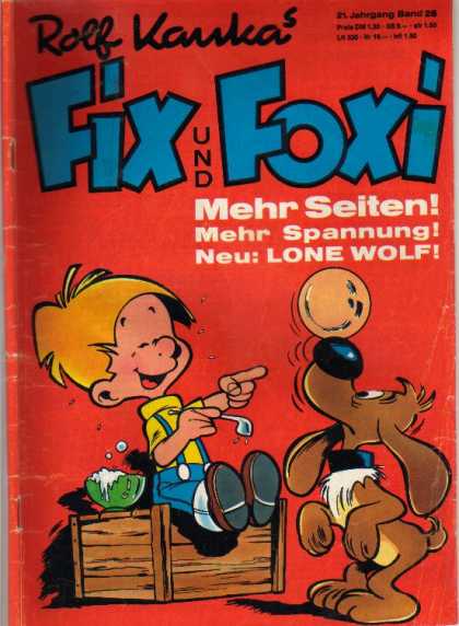 Fix und Foxi 914 - Boy - Dog - Ball - Bowl - Crate