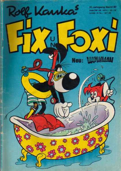 Fix und Foxi 925 - Rolf Kauka - Fox - Dog - Bath - Water