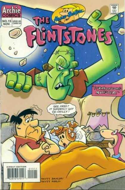 Flintstones 15 - Wilma - Dino - Monster - Roof - Full Moon