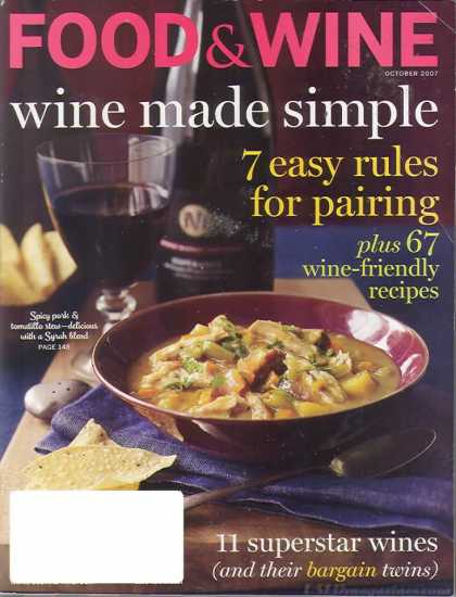 Food & Wine - October 2007