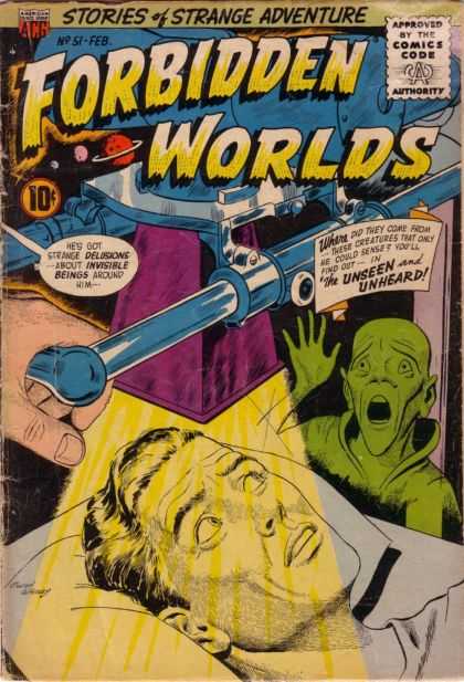 Forbidden Worlds 51 - Stories Of Strange Adventure - Green Man - Light - Jupiter - Bed