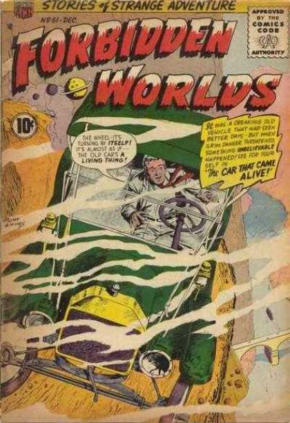 Forbidden Worlds 61 - Stories Of Strange Adventure - Car - River - Bridge - Man