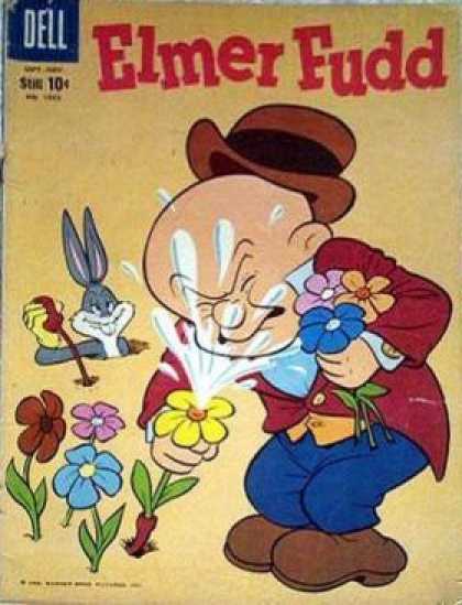 Four Color 1032 - Elmer Fudd - Bug Bunny - Flowers - Squirting Water - Hat