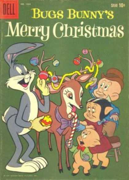 Four Color 1064 - Reindeer - Christmas - Porky Pig - Petunia - Elmer Fudd