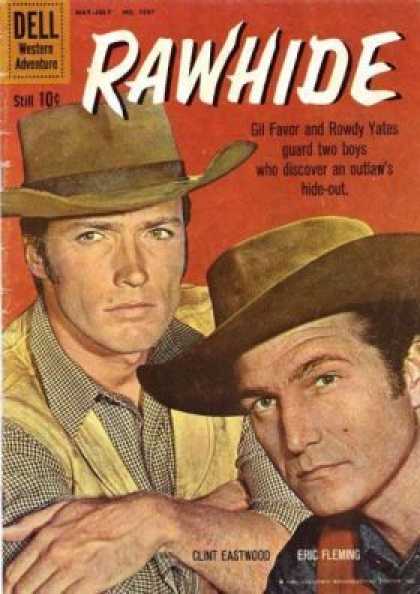 Four Color 1097 - Cowboys - Clint Eastwood - Eric Fleming - Western Adventure - Cowboy Hats