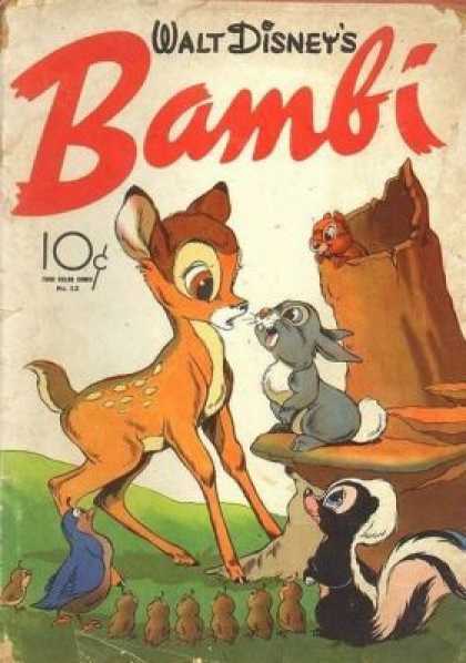 Four Color 12 - Walt Disney - Bambi - Thumper - Skunk - Birds