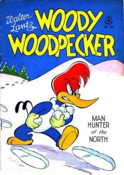 Four Color 169 - Woody - Man Hunter - Woodpecker Snow Fight - Snowballs - Tracks In The Snow