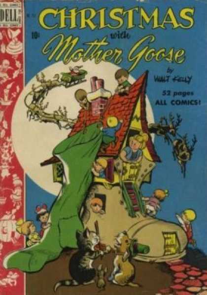 Four Color 253 - Christmas - Mother Goose - Shoe - House In A Shoe - Sleigh