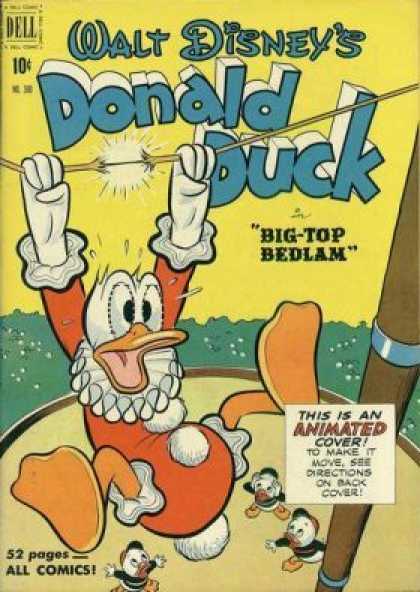 Four Color 300 - Donald Duck - Big-top Bedlam - 10 Cents - Ripped Rope - Little Ducks