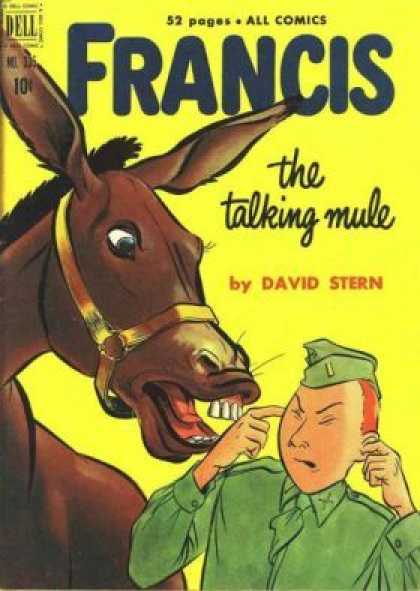 Four Color 335 - Francis The Talking Mule - David Stern - Army Uniform - Dell - Plugging Ears