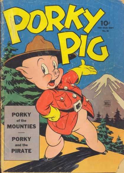 Four Color 48 - Porky Pig - Mounty - Canada - Warner Brothers - Mountain