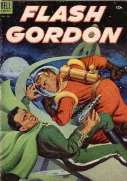 Four Color 512 - Dell Comic - Man In Green Outfit - Outerspace - Gun - Planet