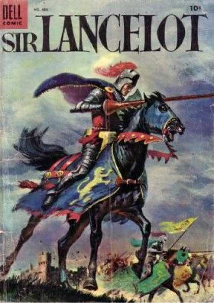 Four Color 606 - Knight - Sir Lancelot - Lance - Horse - Flag
