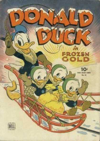Four Color 62 - Donald Duck - Frozen Gold - Gold Rush - Alaska - Sled Dog Team
