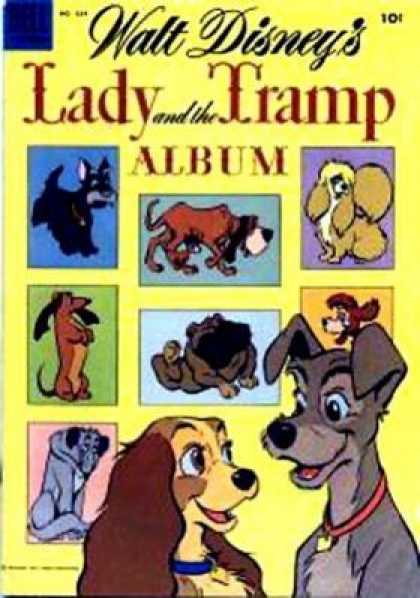 Four Color 634 - Lady And The Tramp Album - Walt Disney - Scottish Terrier - Blood Hound - Bulldog