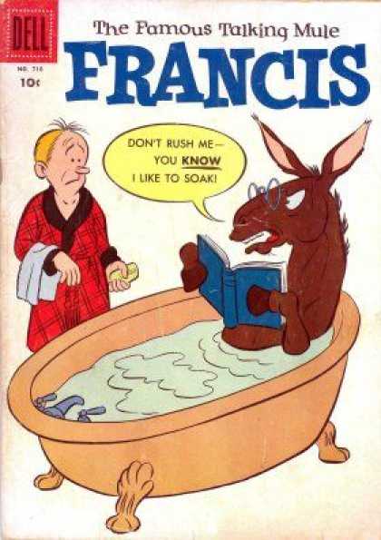 Four Color 701 - Dell - Francis - Bathtub - Red Robe - Blue Book