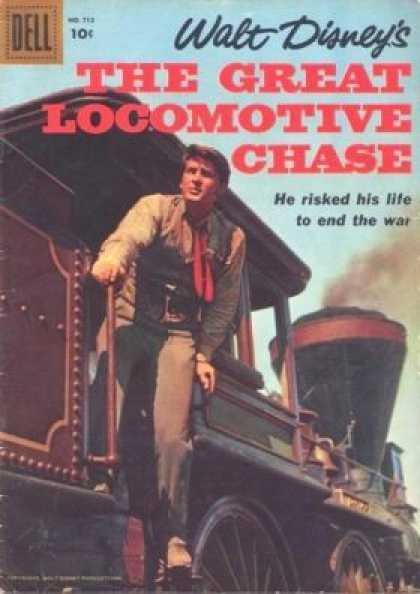 Four Color 712 - Train - Man - Walt Disney - The Great Locomotive - Sky