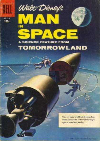 Four Color 716 - Walt Disney - Man In Space - Tomorrowland - Moon - Dell