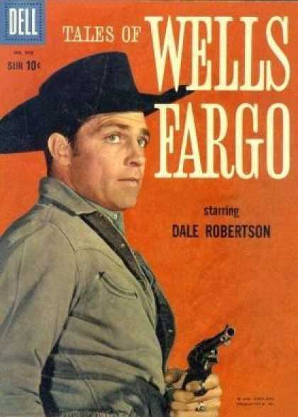 Four Color 968 - Tales Of Wells Fargo - Dale Robertson - Cowboy - Dell - Pistol