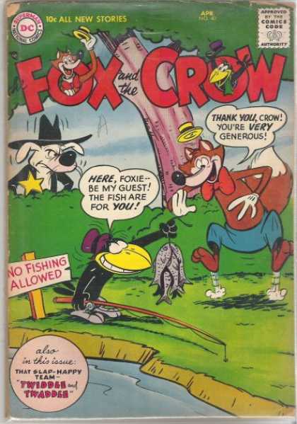 Fox and the Crow 40 - No Fishing - Fish - Police Dog - Generous - Twiddle And Twaddle