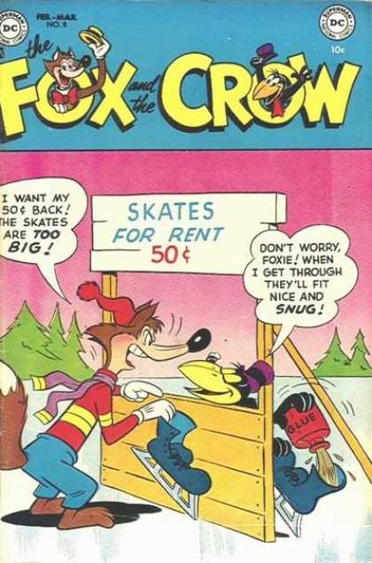 Fox and the Crow 8 - Skates - Glue - Ice - Trees - Booth