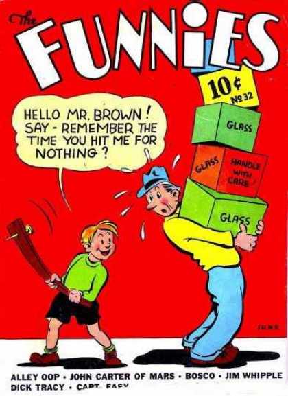 Funnies 32 - Mr Brown - Glass - Carrying Boxes - Bosco - John Carter Of Mars