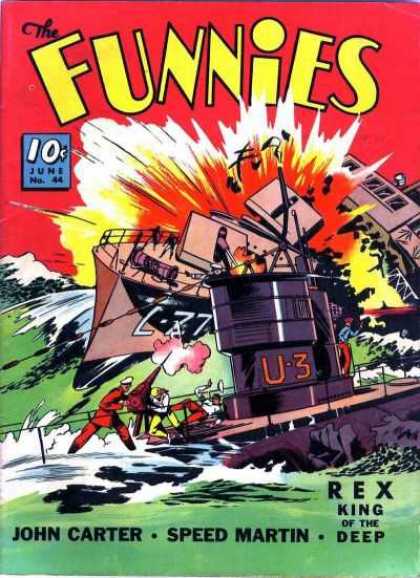 Funnies 44 - Crash - Red Sun Dawned That Day - C-27 Meets U-3 - War At Sea - Tragedy