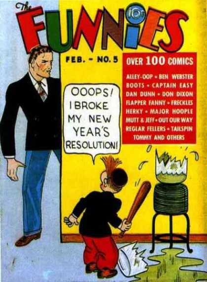 Funnies 5 - Man - Bat - Stand - Boy - Water