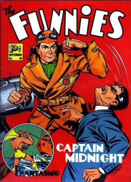 Phantasmo - Captain Midnight - Gun - Ship - Uniform Funnies 59 - Phantasmo - Captain Midnight - Gun - Ship - Uniform