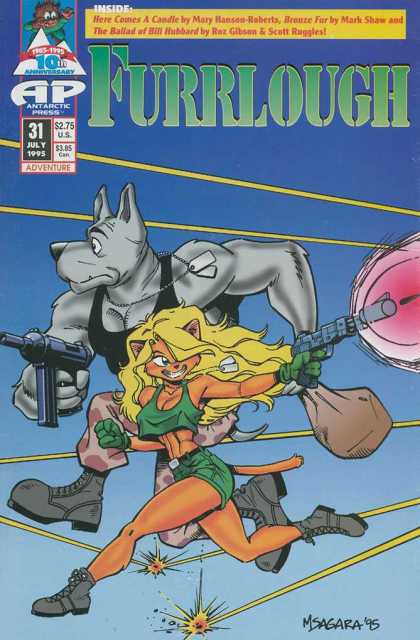 Furrlough 31 - July - Dog - Antarctic Press - Blonde - Guns