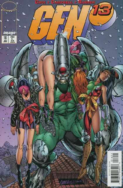 Gen13 16 - Chui - Campbell - Garner - Green Robot - Bow Tie - Alex Garner, Drew Geraci