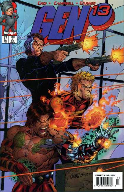 Gen13 17 - Gen - Thrill - Fire - Gun - Fight - Alex Garner, Drew Geraci