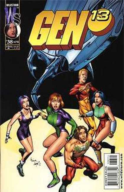 Gen13 38 - Purple Suit - Green Boots - Iron Claw - Red And Yellow Suit - Black Hair - Gary Frank