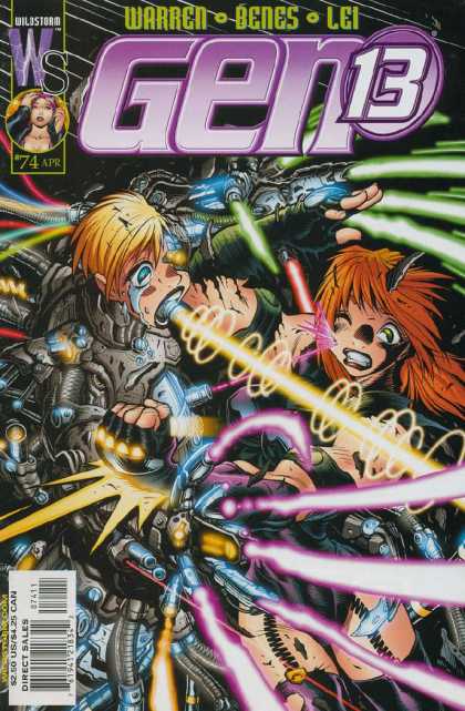 Gen13 74 - Blue Lazers - Green Lazors - Horn On Head - Light From Mouth - Robot