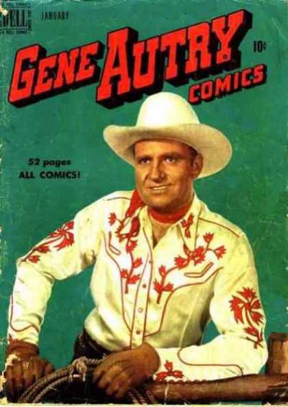 Gene Autry Comics 35 - Cowboy - Cowboy Hat - Cowboy Shirt - Bandana - Rope