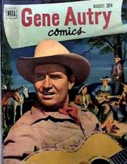 Gene Autry Comics 54 - Playing Guitar - Music - Hat - Horses - Making Fun