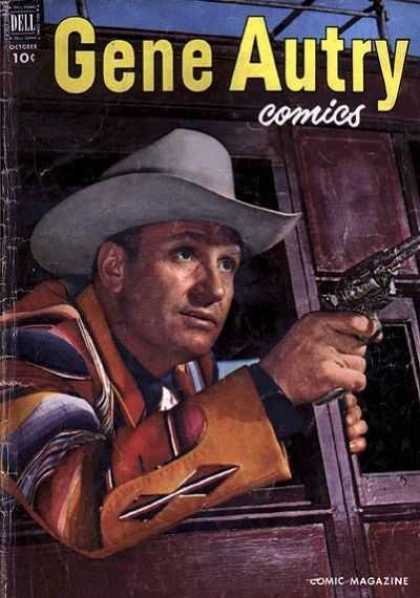 Gene Autry Comics 68 - Gun - Dell - Cowboy - Cowboys Hat - Train