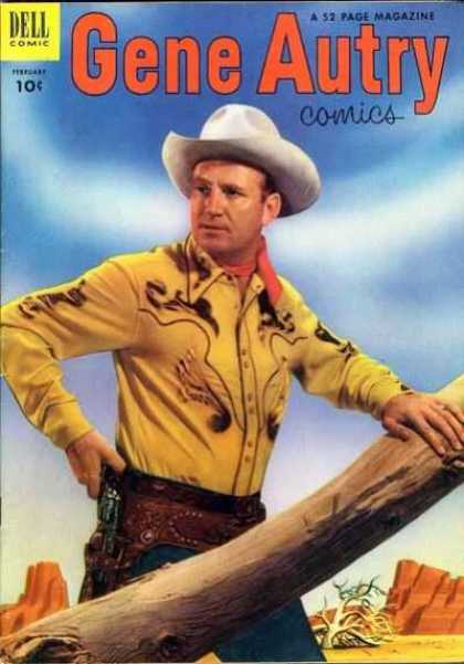 Gene Autry Comics 72 - Cowboy - Hat - Tree - Gun - Belt
