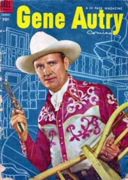 Gene Autry Comics 90 - Lantern - Cowboy Hat - Chair - Gun - Blueprint