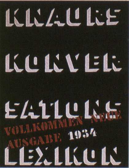 George Salter's Covers - Knaurs Konversationslexikon