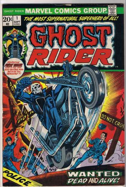 Ghost Rider 1 - Motorcycle - Cops - Ghost Rider - Do Not Cross - Wanted Dead Or Alive - Clayton Crain, Dick Ayers